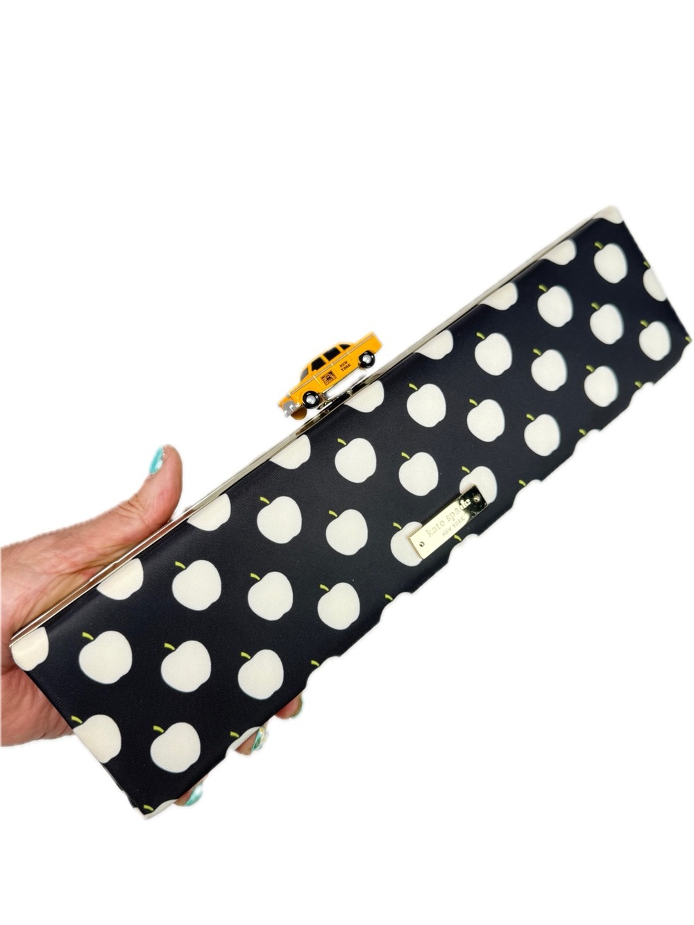 Kate Spade Taxi Off Duty Far From The Tree Apple Novelty Clutch Shoulder Chain
